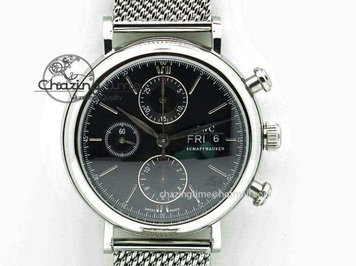 MIROTIME 0511 Casual Portuguese Chrono IW3716 Z+F 1:1 Best Edition White Dial on Blue Rubber Strap A 7016